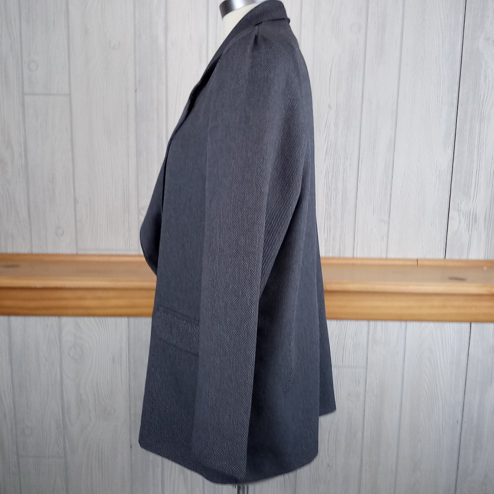 Alfred Dunner Vintage Gray Dotted / Checked Blazer - Picture 6 of 9